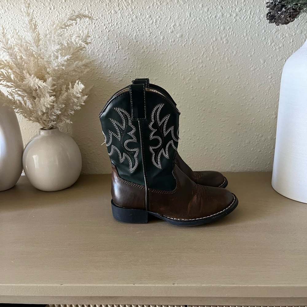 Roper Kids Size 9 l Brown and Black Western Boots